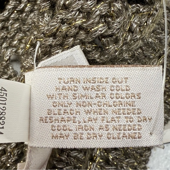 Chico’s Metallic Open-Stitch Knit Cardigan Sweater Jacket Size 1 NWT medium - Picture 4 of 11